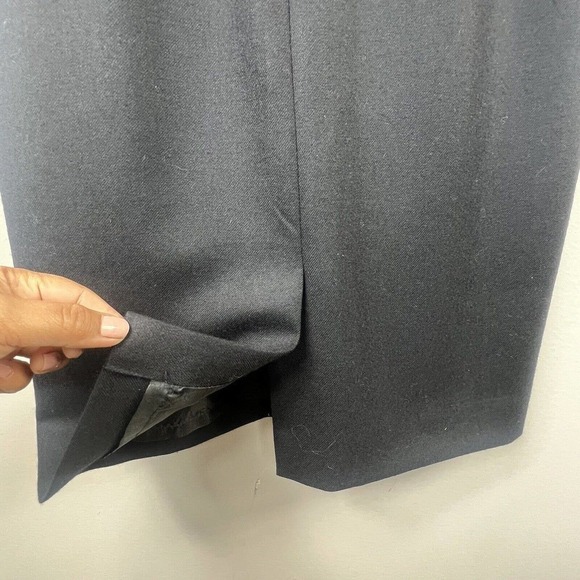 Pendleton Black Sheath Dress Size 4 3/4 sleeves Virgin Wool Midi - Picture 9 of 12